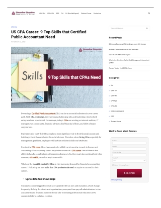 US CPA Career: 9 Top Skills that Certified Public Accountant Need