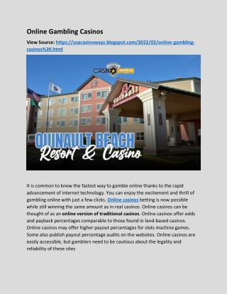 Online Gambling Casinos