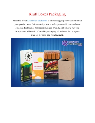 Kraft Boxes Packaging