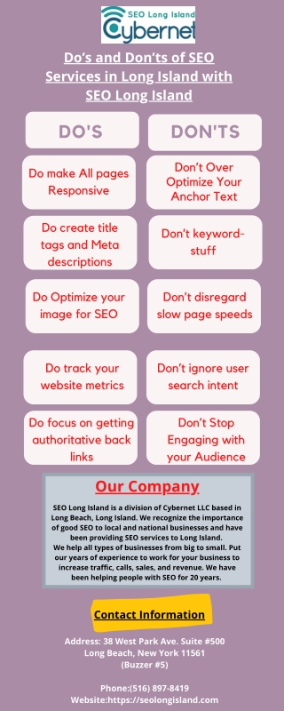 Do’s and Don’ts of SEO Services in Long Island with SEO Long Island