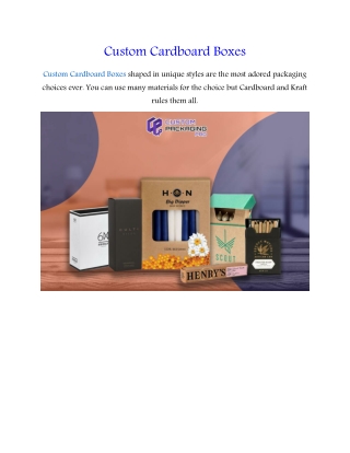 Custom Cardboard Boxes