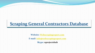 Scraping General Contractors Database