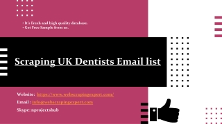 Scraping UK Dentists Email list