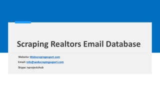 Scraping Realtors Email Database