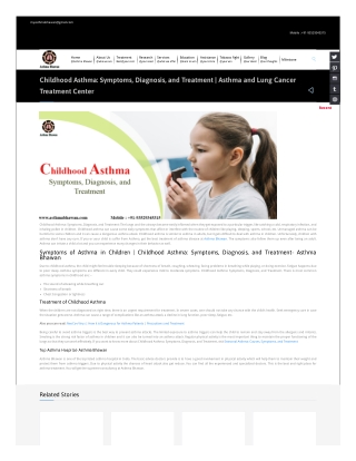 Childhood Asthma Symptoms, Diagnosis, and Treatment