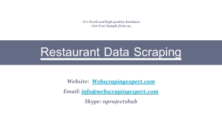 Restaurant Data Scraping