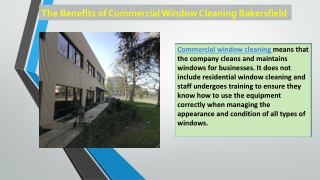 The Benefits of Commercial Window Cleaning Bakersfield