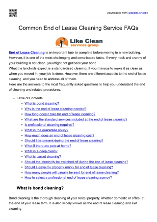 End of Lease Cleaning Adelaide - Like Cleaning Services Group