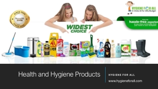 health and hygiene products