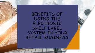 Benefits Of Using The Electronic Shelf Label System In Your Retail Business