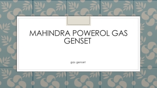 Mahindra powerol gas genset