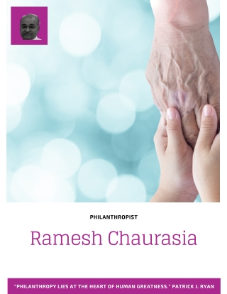 Philanthropist Ramesh Chaurasia