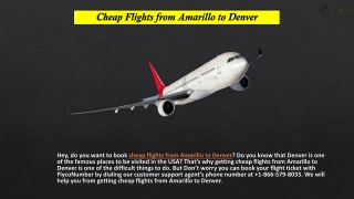 Cheap Flights from Amarillo to Denver  1-866-579-8033