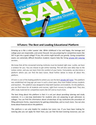 ViTutors The Best and Leading Educational Platform