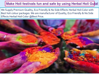 Get Herbal Holi Gulal 100 natural and safe with best price