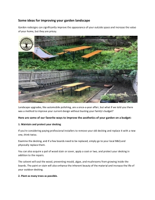 some ideas of garden clearance