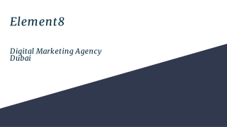 Digital marketing company in Dubai - Element8