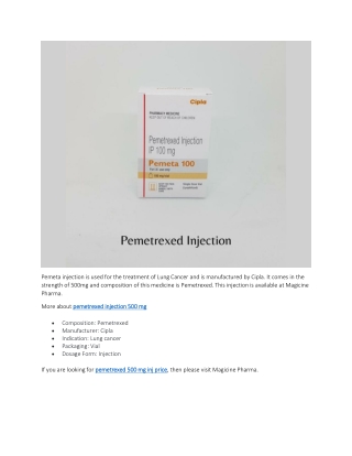 Pemeta injection