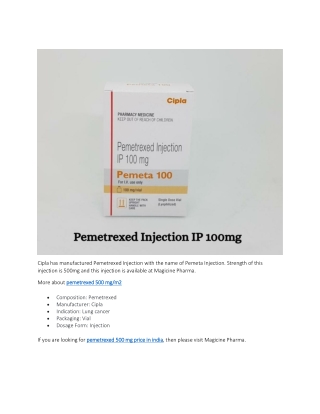 Pemetrexed Injection