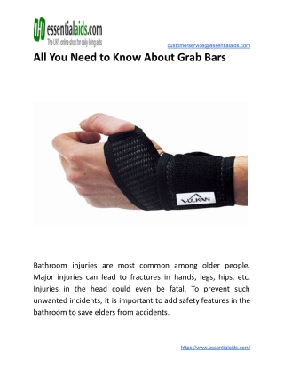 All You Need to Know About Grab Bars