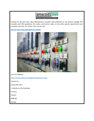 Business Door Signs Manufacturer Canada  Lamacoidstown.ca