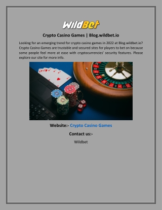 Crypto Casino Games Blog.wildbet.io