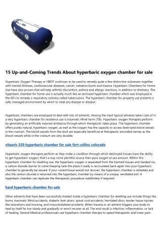 Forget 2001 solace hyperbaric chamber for sale: 3 Replacements You Need to Jump