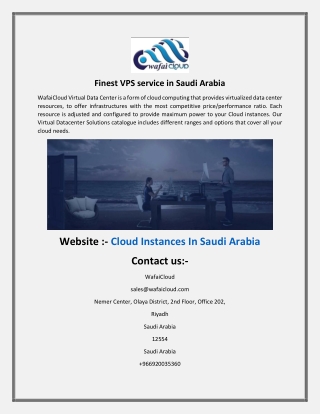 Finest VPS service in Saudi Arabia