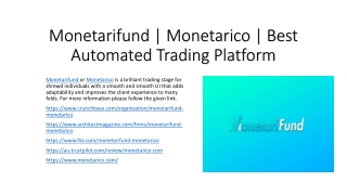 Monetarifund | Monetarico | Best Automated Trading Platform