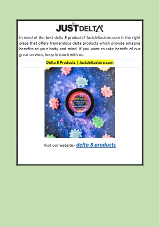Delta 8 Products | Justdeltastore.com