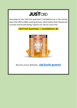 Cbd Fruit Gummies  Justcbdstore.de