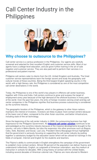 Call Center Industry in the Philippines