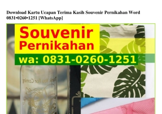 Download Kartu Ucapan Terima Kasih Souvenir Pernikahan Word O8౩I_OᒿϬO_Iᒿ5I[WA]