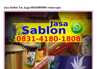 Jasa Sablon Tas Jogja Ö8౩1·Ꮞ18Ö·18Ö8(whatsApp)