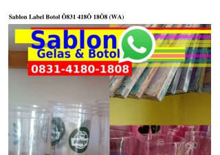 Sablon Label Botol