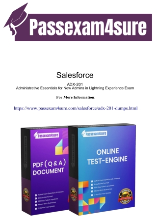 ADX-201 Dumps PDF And Latest Salesforce ADX-201 Exam Questions