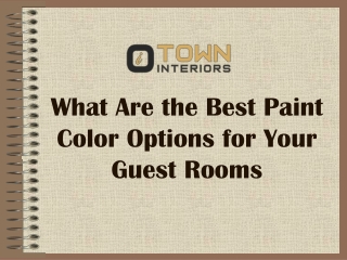What Are the Best Paint Color Options for Your Guest Rooms?