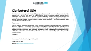 Clenbuterol USA