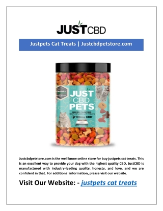 Justpets Cat Treats | Justcbdpetstore.com
