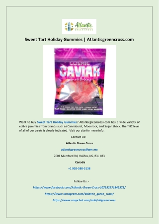 Sweet Tart Holiday Gummies | Atlanticgreencross.com