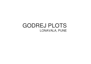 Godrej Plots Lonavala, Pune Brochure Download