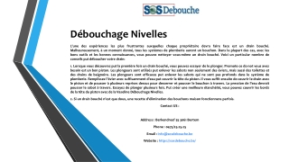 Débouchage Nivelles