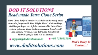 Readymade Yatra Clone System - DOD IT SOLUTIONS