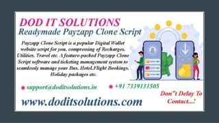 Readymade Payzapp Clone System - DOD IT SOLUTIONS