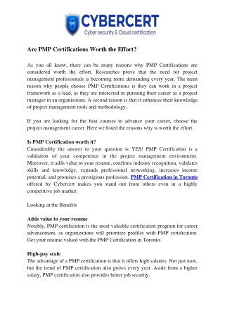 Are PMP Certifications Worth the Effort