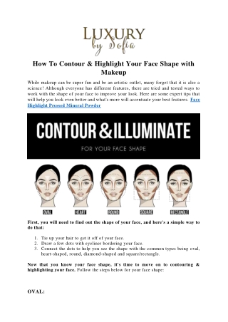 How To Contour & Highlight Your Face Shape with Makeup (1)