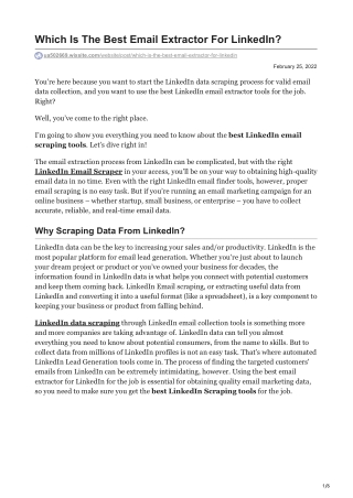 Which Is The Best Email Extractor For LinkedIn