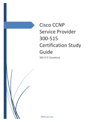 [Latest] Cisco CCNP Service Provider 300-515 Certification Study Guide