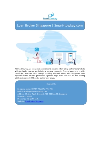 Loan Broker Singapore | Smart-towkay.com