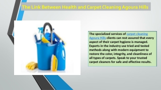 The Link Between Health and Carpet Cleaning Agoura Hills